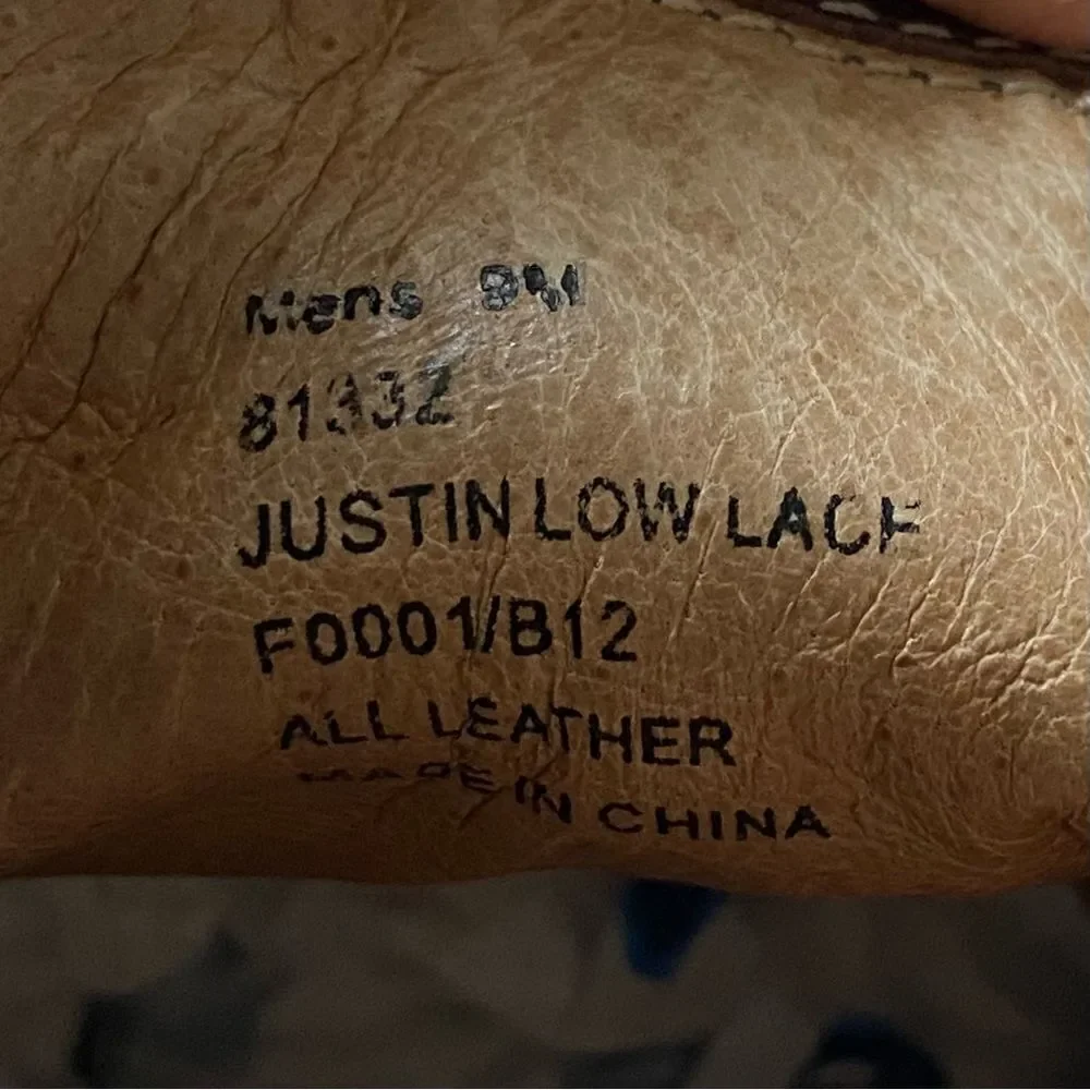 Frye Justin Low lace up sneaker leather canvas size 9 - Picture 9 of 12